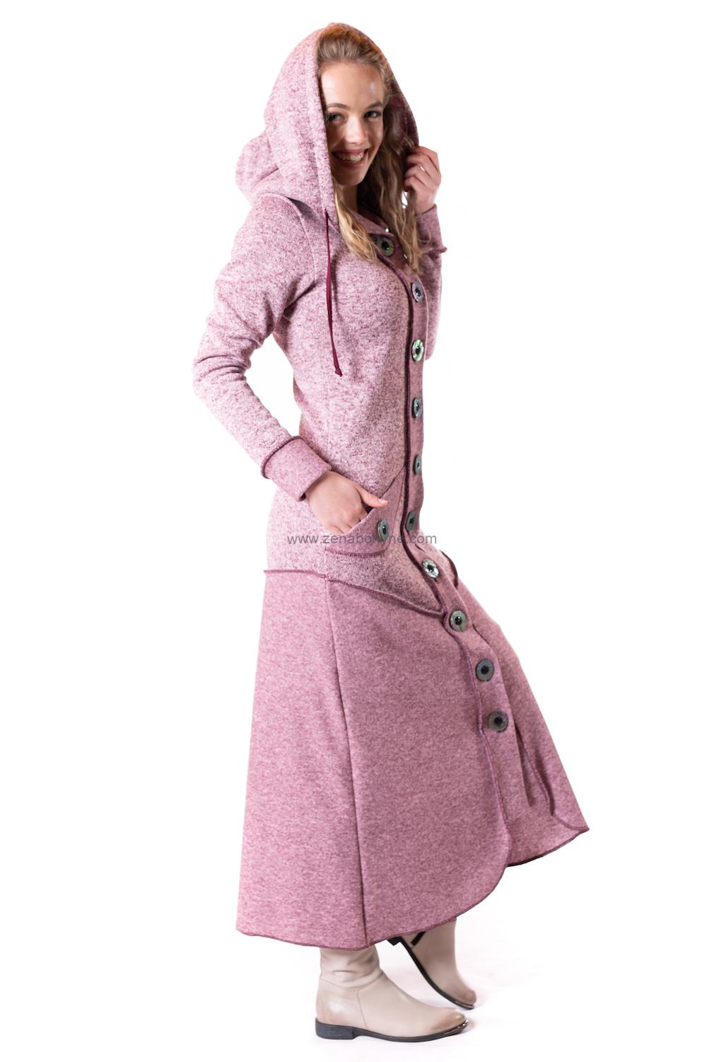 JASNA S KAPUCÍ - dlouhý svetrový kabát